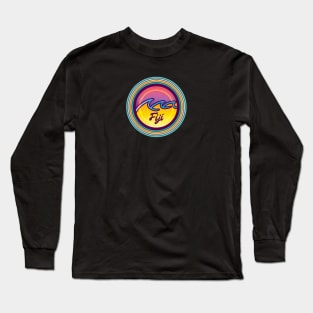 Vintage Wave on Beautiful Gradient Long Sleeve T-Shirt